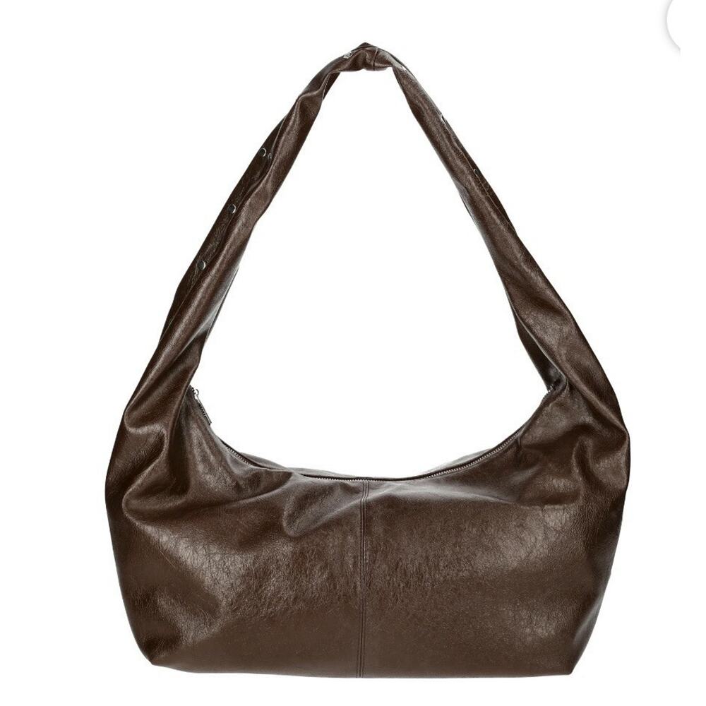 No Boundaries Womens Large Chocolate Brown Fashion Hobo Shoulder Purse Bag